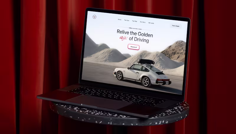 Cover image for Vintage car hire Website