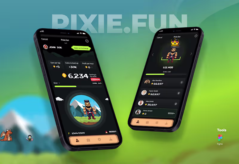 Cover image for UI&UX Design | Mobile Game | Pixel | Pixie.fun