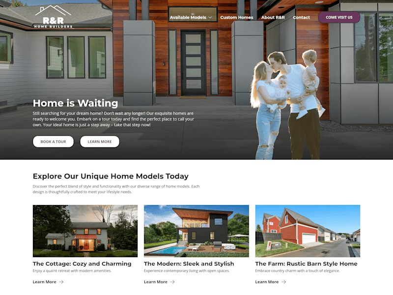 Cover image for A unique WordPress website for a custom home builder