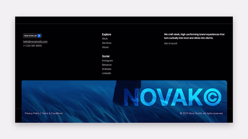 Cover image for Footer Exploration : WIP @Framer