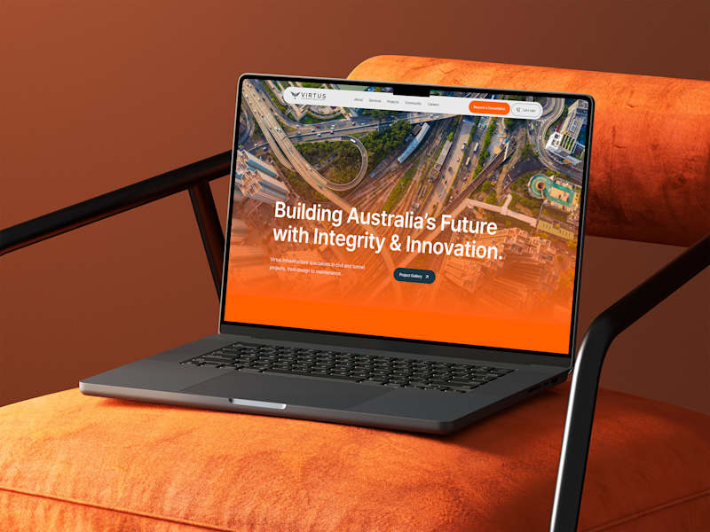 Cover image for Website Design for Virtus Infrastructure