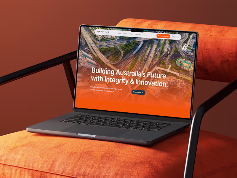 Cover image for Website Design for Virtus Infrastructure