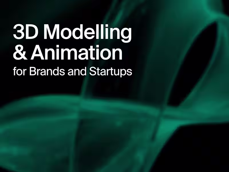 Cover image for 3D Modelling & Animation for Brands, Startups & Marketing