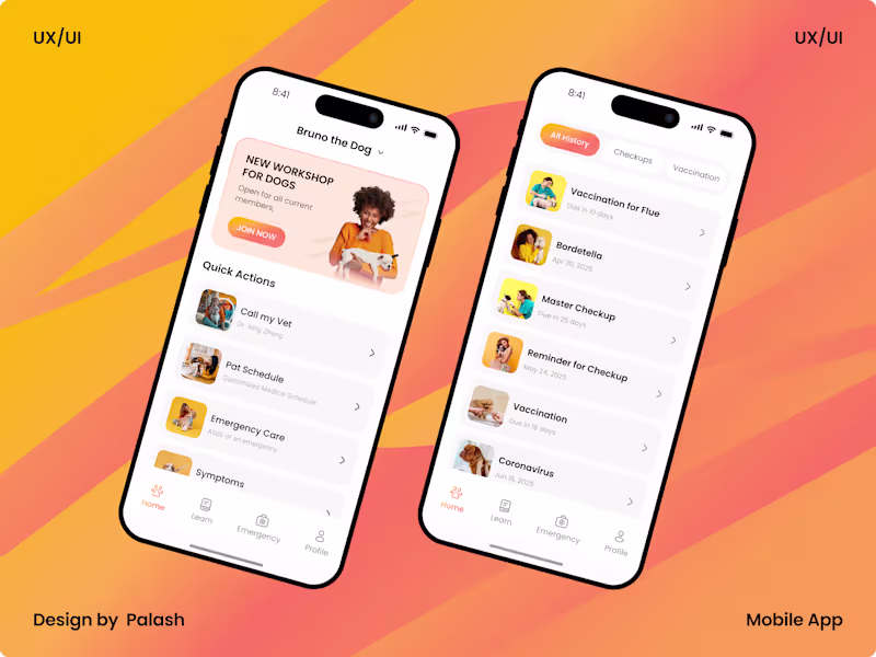 Cover image for Pet care app