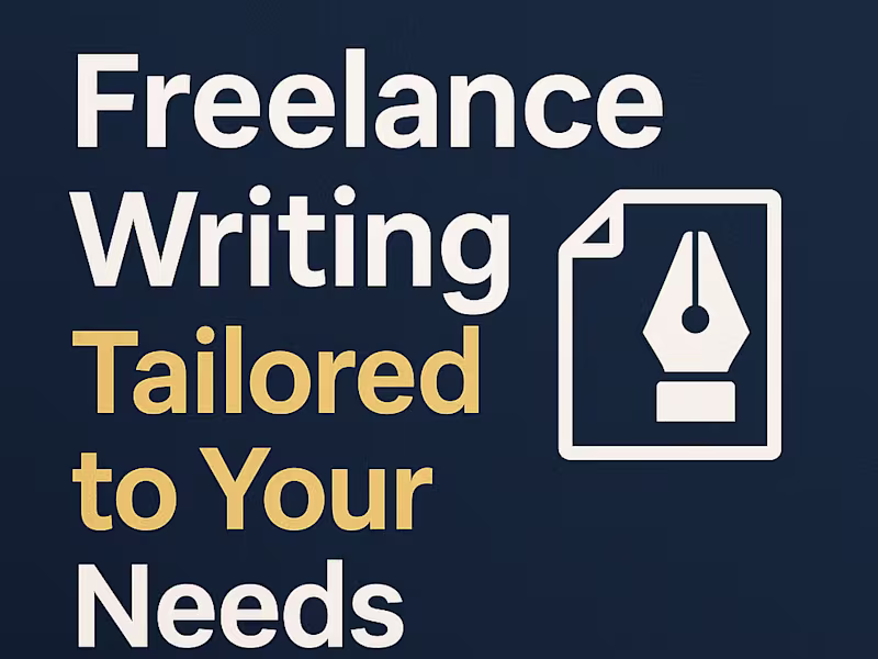 Cover image for I will write anything that includes writing.