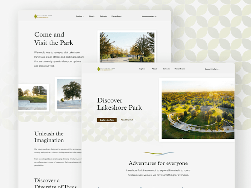 Cover image for Streamlined Park Website Showcases Natural Beauty