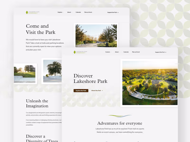Cover image for Streamlined Park Website Showcases Natural Beauty