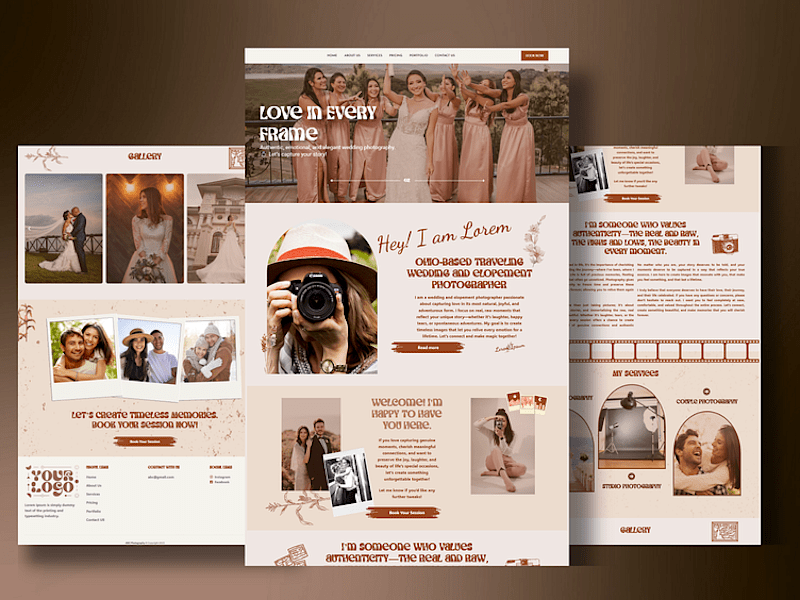 Cover image for Neutral Tone Themed Website Template for Photographers
