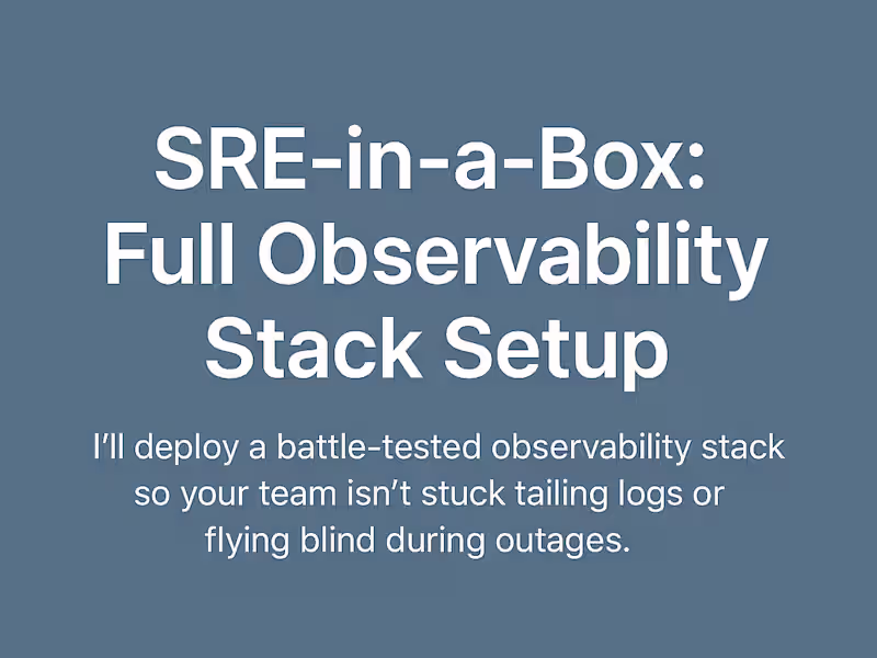 Cover image for SRE-in-a-Box: Full Observability Stack Setup