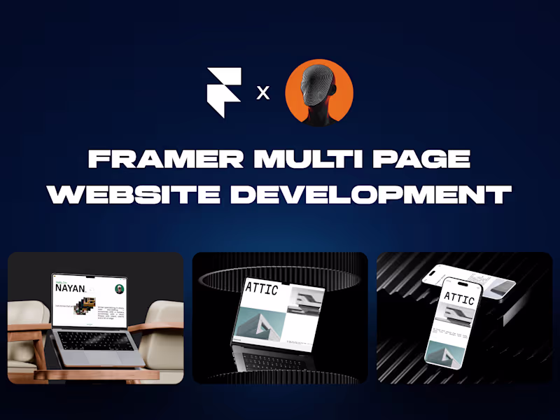 Cover image for Framer • Multi Page Website Development