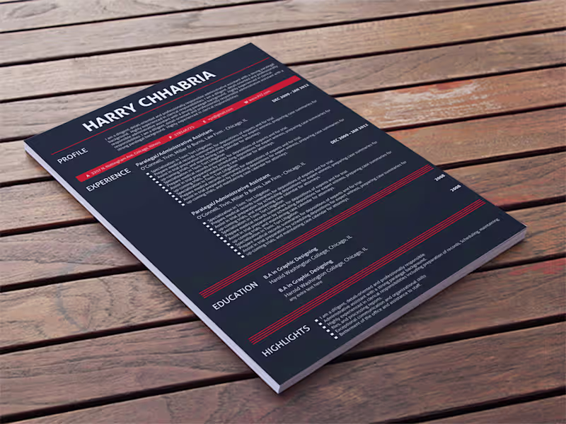 Cover image for Resume or cv