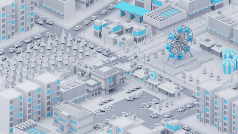 Cover image for Vibrant Isometric Cityscape in 3D