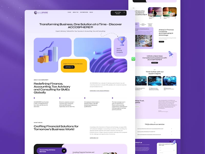Cover image for Financial Services | Elementor based Wordpress + UI Design