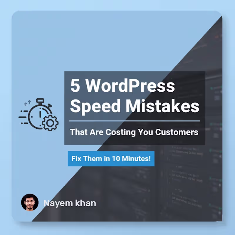 Cover image for ⚡ Your WordPress site loading