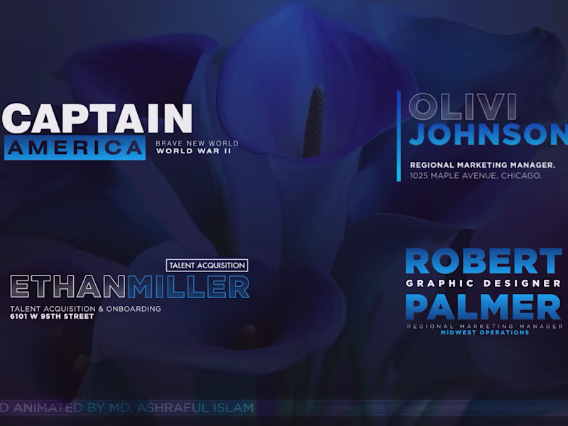 Cover image for Custom Lower Third Animation for Videos & Branding