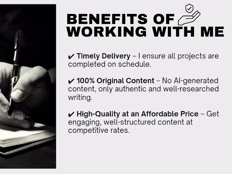 Cover image for Engaging blog posts  (500 - 1000 words)