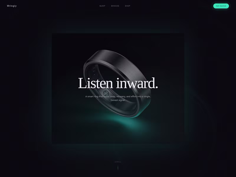 Cover image for Wringly Smart-Ring Health Dashboard Design