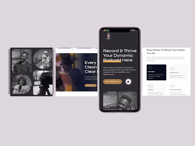 Cover image for Wordpress web design - Podcast Villa