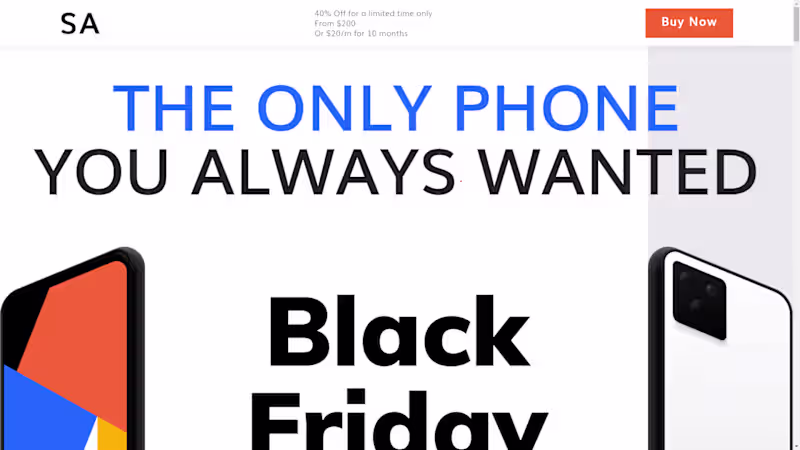 Cover image for  Landing Page for a Mobile/ Product 