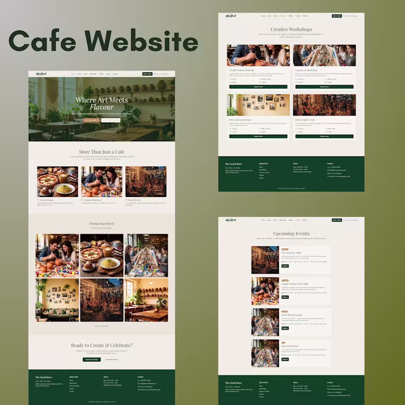 Cover image for Cafe website