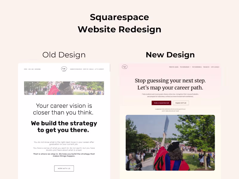 Cover image for Coaching Website Redesign for Simplified Booking