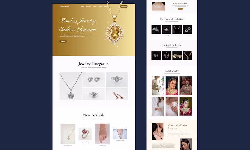 Cover image for Jewelry Website Design
