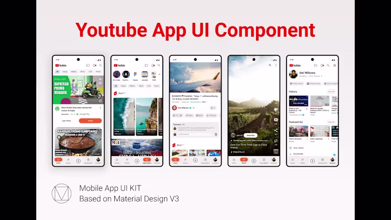 Cover image for Youtube App UI Component - YouTube