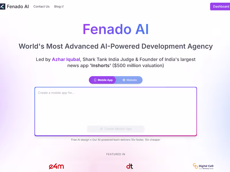 Cover image for Fenado AI | World’s Most Advanced AI-Powered Development Agency