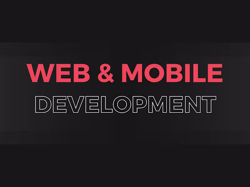 Cover image for Web & Mobile App Development Including Admin Dashboard (A-Z MVP)