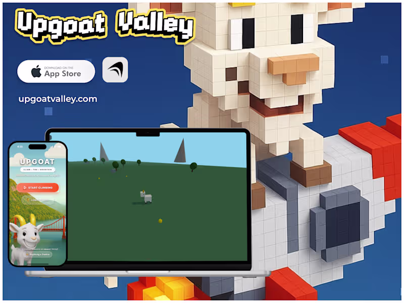 Cover image for Welcome to UpGoat Valley! A game inspired by Doodle Jump, Su...
