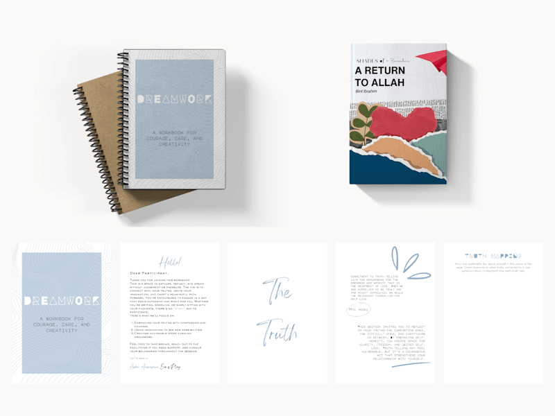 Cover image for Immersive designs for books, brands & digital workbooks.