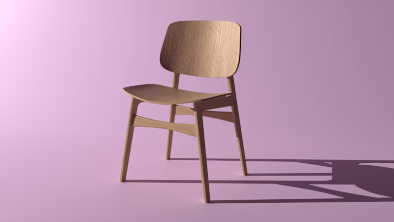 Cover image for Wooden Chair 3D Model