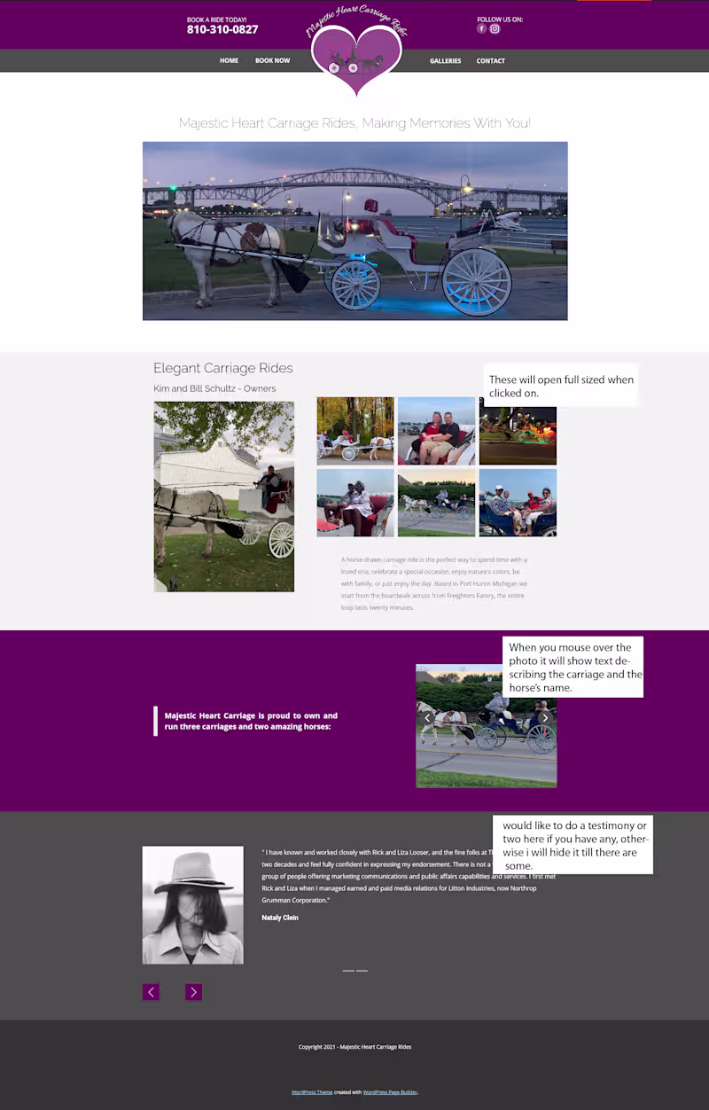 Cover image for One of my past clients, custom website for a local business....