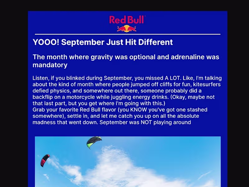 Cover image for RedBull Newsletter