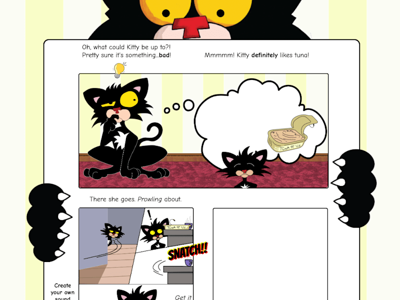 Cover image for Bad Kitty Comic Game- an interactive comic creation game!
