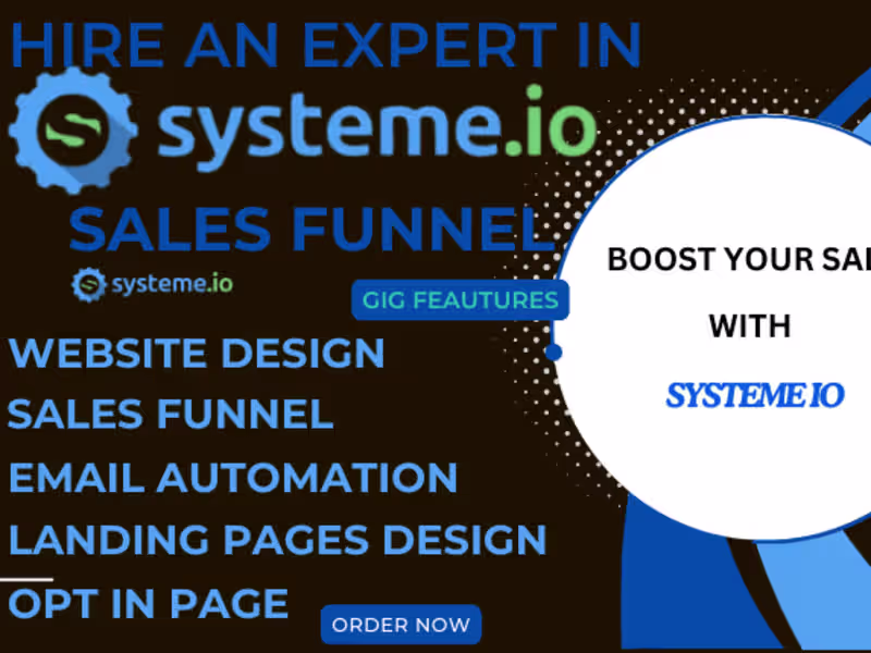 Cover image for i will design professional landing pages and sales funnel