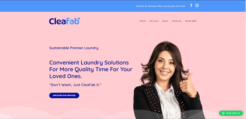 Cover image for Cleafab - WordPress Website