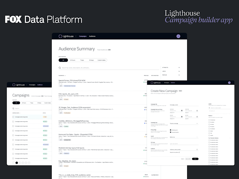 Cover image for FOX - Lighthouse - Campaign Builder