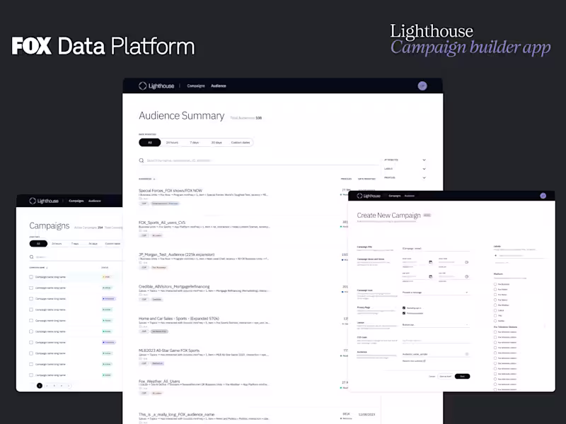 Cover image for FOX - Lighthouse - Campaign Builder