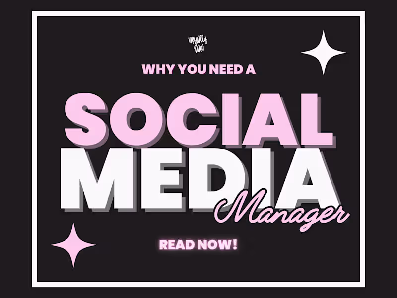Cover image for Why YOU Need a Social Media Manager 📲