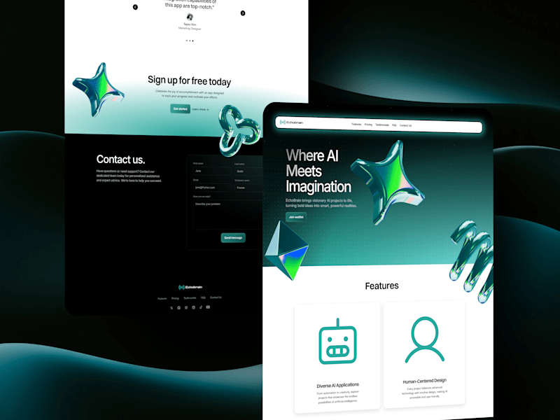 Cover image for Echobrain — A Bold, Modern Framer AI SaaS Project
