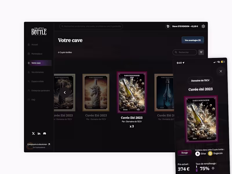 Cover image for Cryptobottle : Web App Design