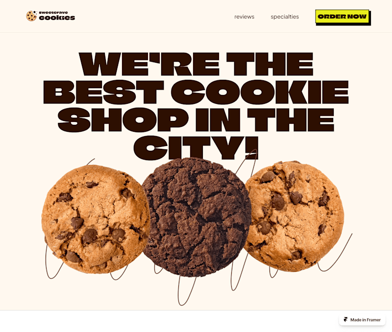 Cover image for Cookie Shop Website | Framer
