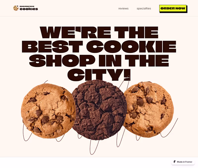 Cover image for Cookie Shop Website | Framer