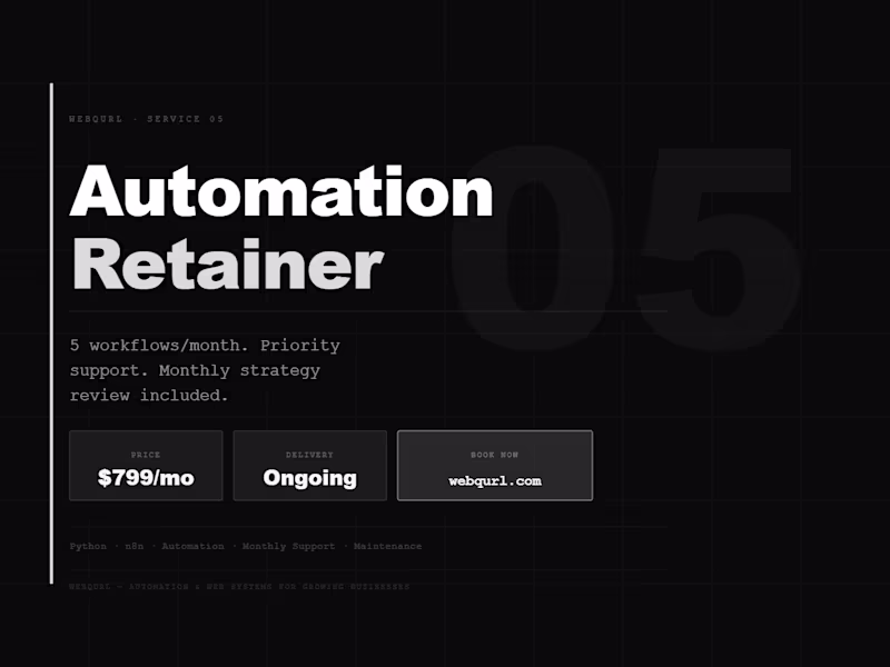 Cover image for Automation Retainer