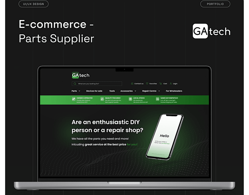 Cover image for E-commerce Parts Supplier on Behance