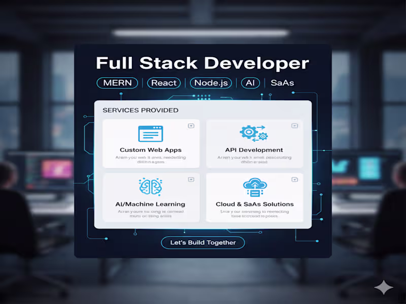Cover image for Full Stack Developer| MERN | React | Node.JS | AI | SaaS 