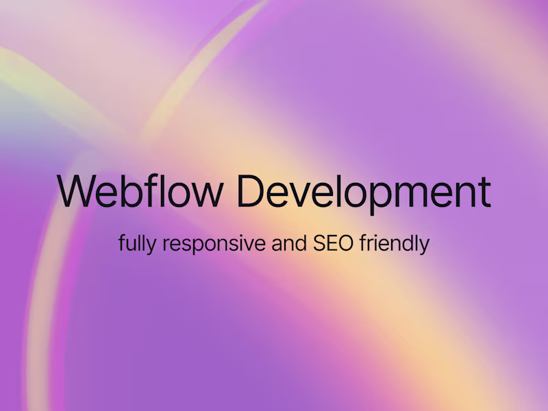 Cover image for Webflow Development with SEO Optimization