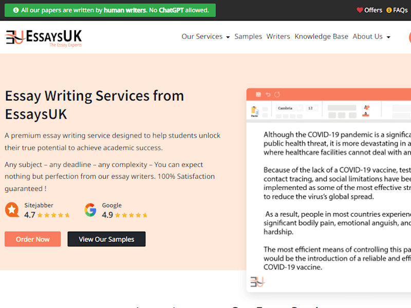 Cover image for Top Essay Writing Services and Essay Writers in UK With Reviews