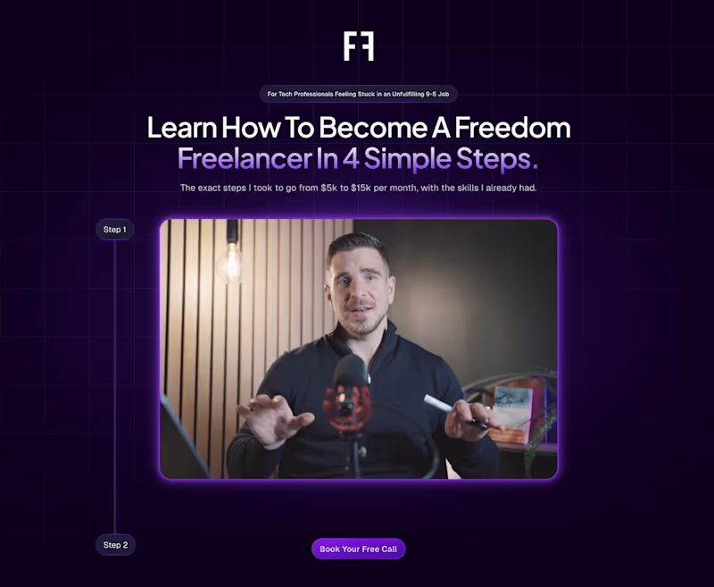 Cover image for Conversion-Focused Landing Page Design for Freedom Freelancing
